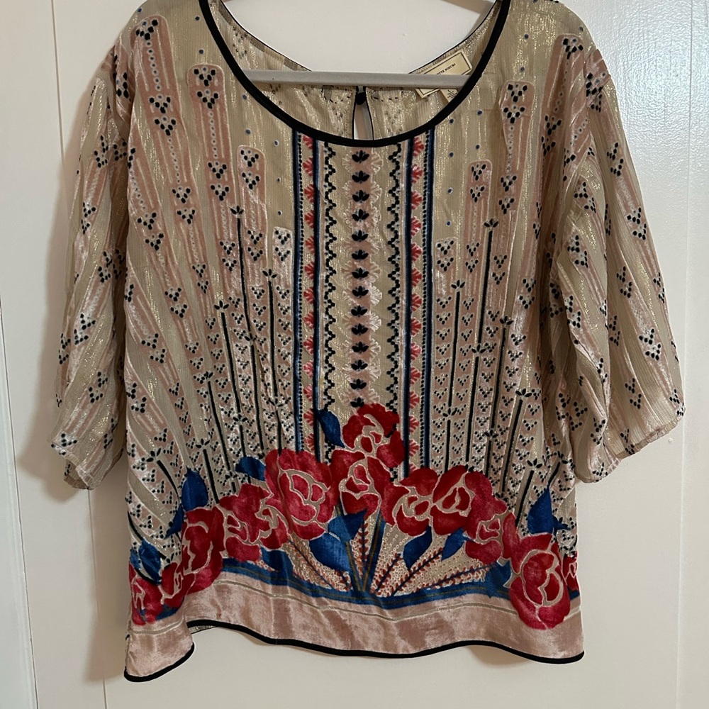 Moulinette Soeurs Blouse From Anthropologie, Women’s Size L